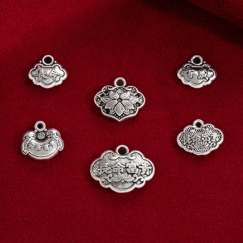 Tibetan Style Pendants, antique silver color plated, Different Shape for Choice & DIY, more colors for choice, nickel, lead & cadmium free, Approx 100PCs/Bag, Sold By Bag