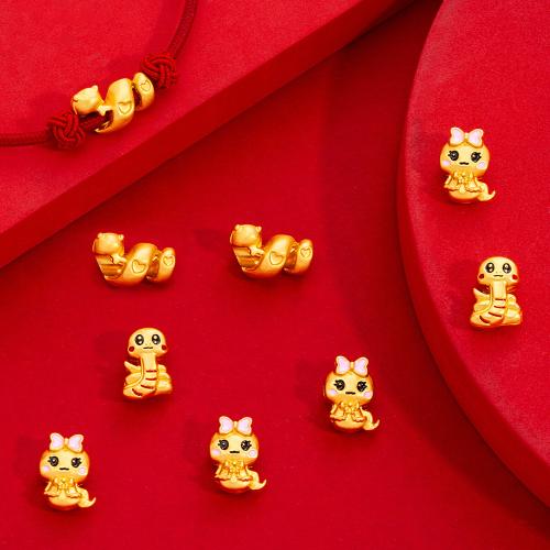 Tibetan Style Animal Pendants, Snake, gold color plated, DIY & different size for choice & enamel, more colors for choice, nickel, lead & cadmium free, Approx 100PCs/Bag, Sold By Bag