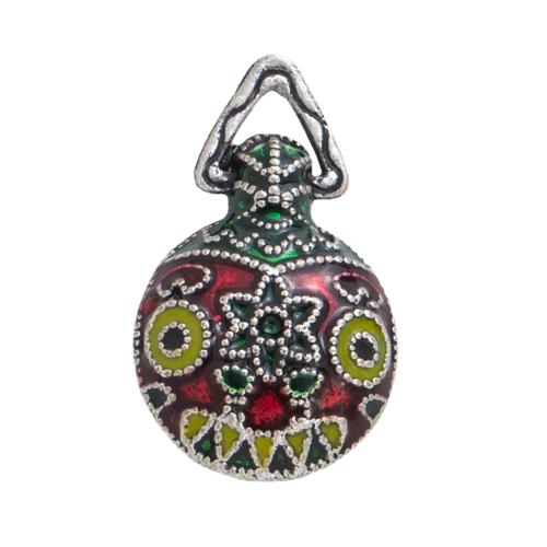 Tibetan Style émail Pendants, alliage de zinc, Plaqué de couleur d'argent, DIY & styles différents pour le choix, plus de couleurs à choisir, protéger l'environnement, sans nickel, plomb et cadmium, Environ 100PC/sac, Vendu par sac