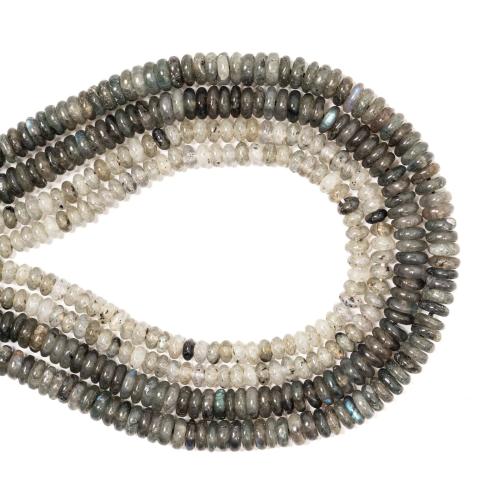 Natural Labradorite Beads, Flat Round, DIY & different size for choice, Sold Per Approx 38 cm Strand