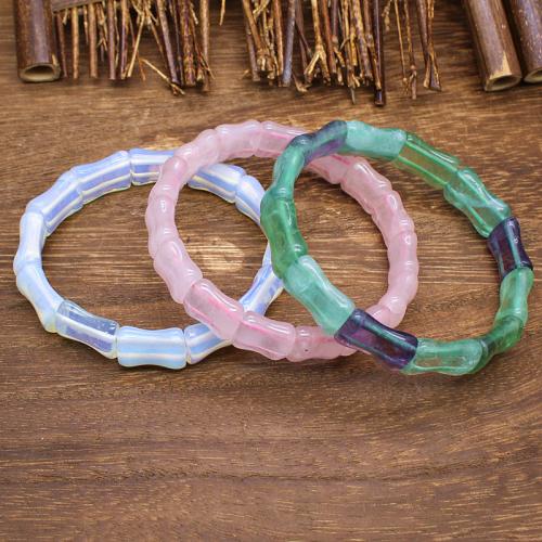 Natural Stone Bracelet, different materials for choice & Unisex, more colors for choice, 20x13mm, Length:18 cm, Sold By PC