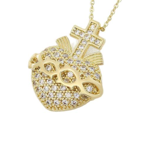 Cubic Zircon Micro Pave Brass Necklace, with Cubic Zirconia, plated, fashion jewelry & different styles for choice & for woman, more colors for choice, Sold By PC