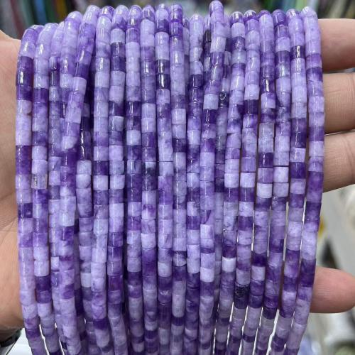 Gemstone Jewelry Beads, Column, DIY & different materials for choice, more colors for choice, 4x4mm, Approx 85PCs/Strand, Sold By Strand