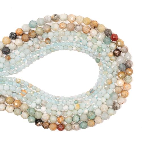 Natural Amazonite Beads, ​Amazonite​, DIY & different size for choice & faceted, mixed colors, Sold By Strand