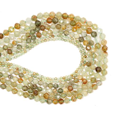 Natural Garnet Beads, DIY & different size for choice & faceted, green, Sold By Strand