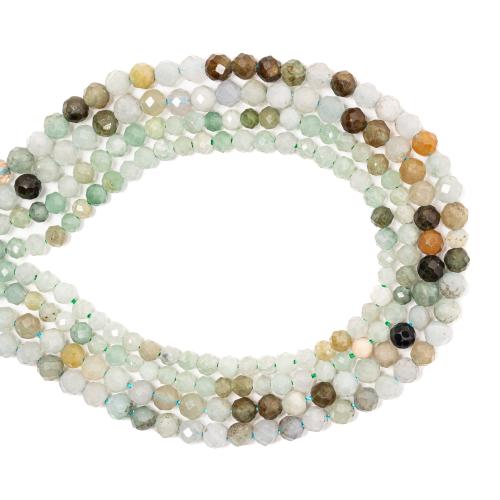 Natural Jadeite Beads, DIY & different size for choice & faceted, mixed colors, Sold By Strand