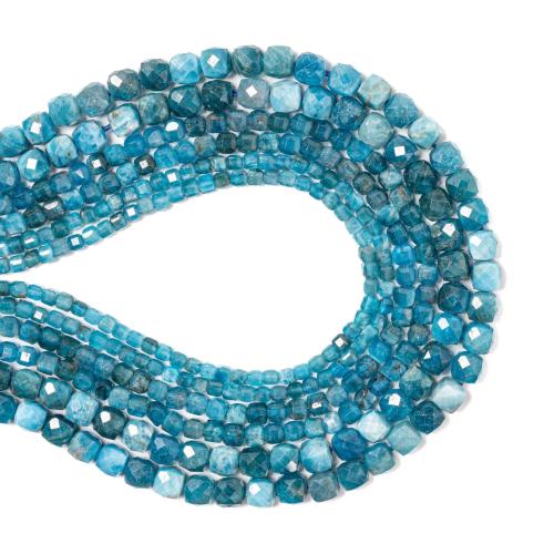 Perles bijoux en pierres gemmes, Apatites, DIY & normes différentes pour le choix, bleu, Vendu par Environ 38 cm brin