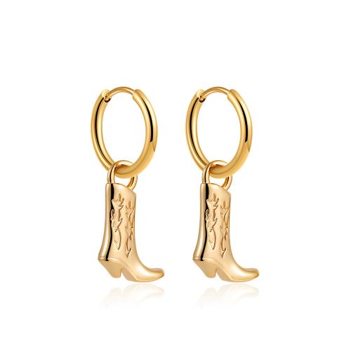 Brass Drop Earring, 18K gold plated, fashion jewelry & for woman, Sold By Pair