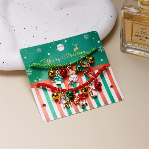 Christmas Holiday Bracelet, Tibetan Style, plated, Christmas Design & for woman & enamel, more colors for choice, Sold By PC