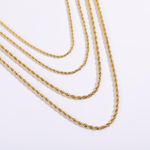 Stainless Steel Chain Necklace, 304 Stainless Steel, Vacuum Ion Plating, for man, more colors for choice, Sold By PC