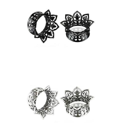 Copper Alloy Piercing Tunnel, Flower, plated, Unisex & different size for choice, more colors for choice, Sold By PC