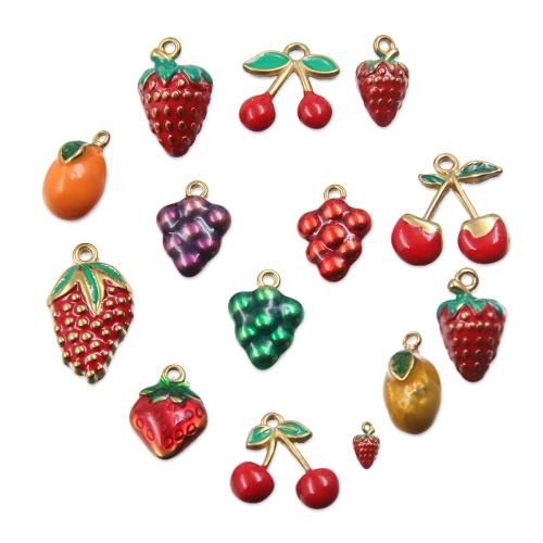 Stainless Steel Pendants, 304 Stainless Steel, Fruit, Vacuum Ion Plating, Different Shape for Choice & DIY & enamel, more colors for choice, 10PCs/Bag, Sold By Bag