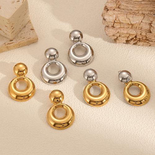 Boucle d'oreille goutte inox, Acier inoxydable 304, Rond, Placage, pour femme, plus de couleurs à choisir, Vendu par paire