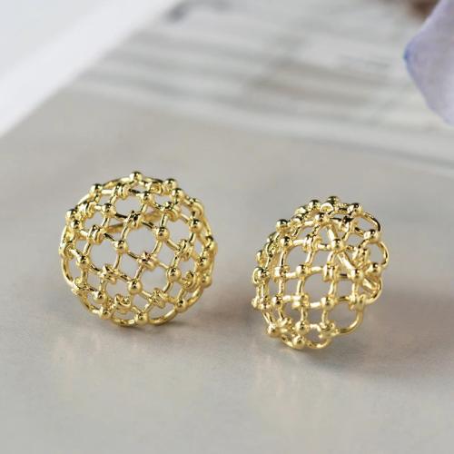 Brass Stud Earring, plated, fashion jewelry & for woman & hollow, Sold By Pair