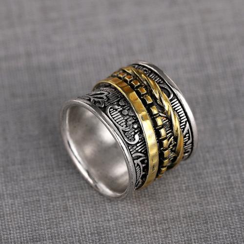 Tibetan Style Finger Ring, plated, Unisex & different size for choice & two tone, Sold By PC