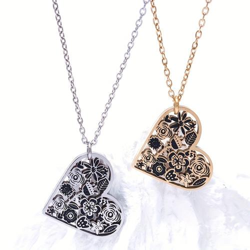 Stainless Steel Jewelry Necklace, 304 Stainless Steel, Vacuum Ion Plating, for woman, more colors for choice, Sold By PC