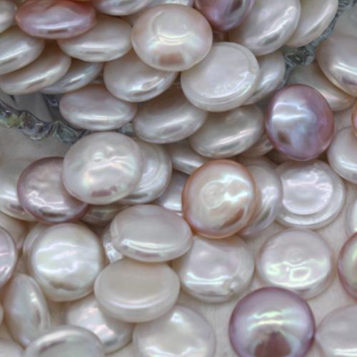 Cultured No Hole Freshwater Pearl Beads, Slightly Round, DIY, more colors for choice, 14mm, Sold By PC