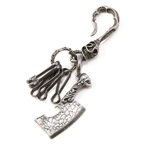 Bag Purse Charms Keyrings Keychains, Tibetan Style, with Iron, antique silver color plated, Halloween Design & DIY & for man, Sold By PC