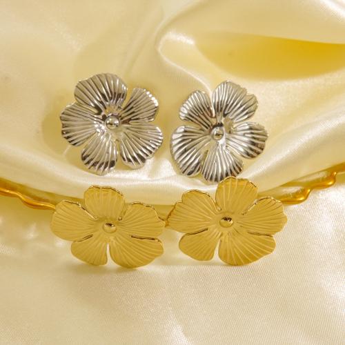 Stainless Steel Stud Earrings, 304 Stainless Steel, Vacuum Ion Plating, for woman, more colors for choice, Sold By Pair