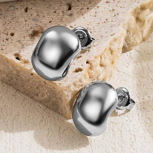 Stainless Steel Stud Earrings, 304 Stainless Steel, Vacuum Ion Plating, for woman, more colors for choice, Sold By Pair