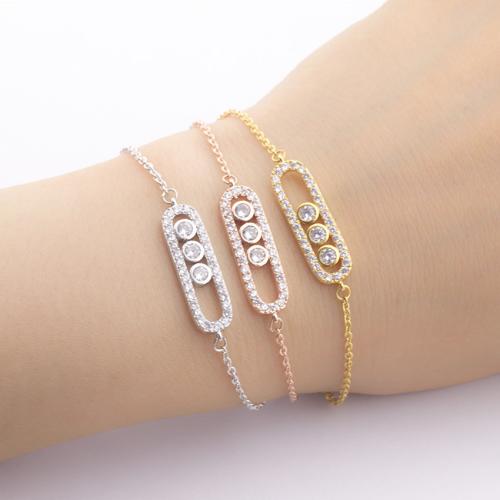 Stainless Steel Jewelry Bracelet, 304 Stainless Steel, Vacuum Ion Plating, for woman & with rhinestone, more colors for choice, Sold By PC