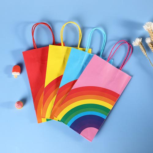 Gift Wrap Bags, Paper, printing, durable, more colors for choice, 130x80x220mm, Sold By PC