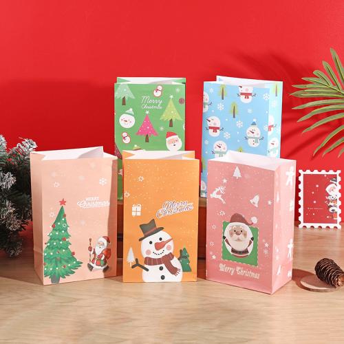 Gift Wrap Bags, Paper, printing, durable, more colors for choice, 130x80x220mm, 100PCs/Bag, Sold By Bag