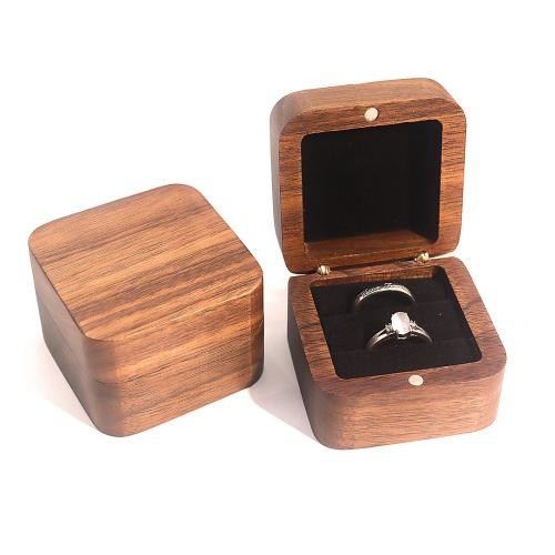 Wood Ring Box, Square, different styles for choice, 55x55x40mm, Sold By PC