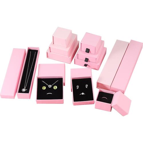 Paper Multifunctional Jewelry Box, different size for choice & different styles for choice, pink, Sold By PC