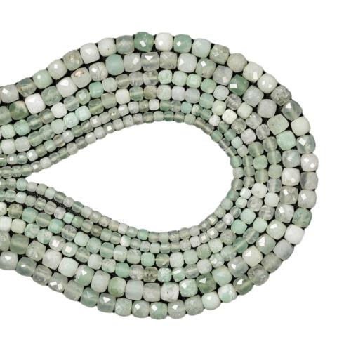 Natural Jade Beads, Australia Jade, Square, DIY & different size for choice, green, Sold Per Approx 38 cm Strand