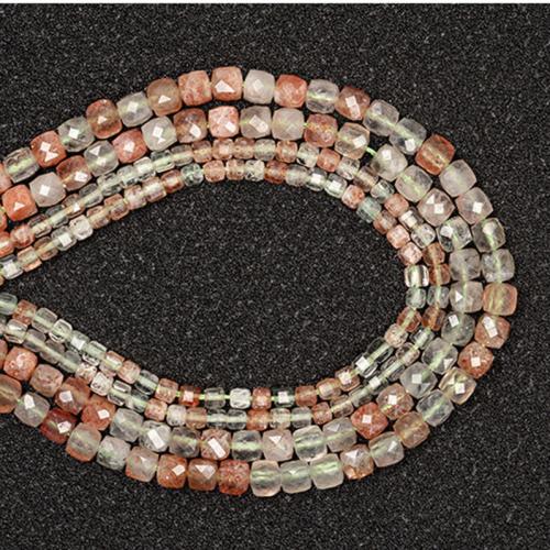 Gemstone Jewelry Beads, Arusha Stone, Square, DIY & different size for choice, mixed colors, Sold By Strand