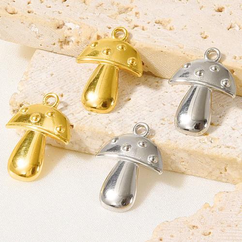 Stainless Steel Pendants, 304 Stainless Steel, mushroom, plated, DIY, more colors for choice, 10PCs/Bag, Sold By Bag