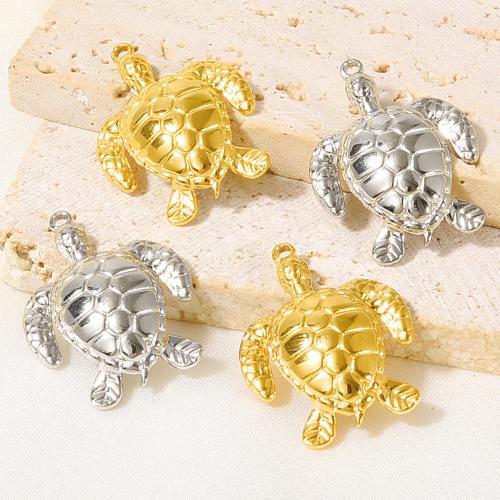 Acier inoxydable animaux Pendentifs, Acier inoxydable 304, tortue, Placage, DIY & normes différentes pour le choix, plus de couleurs à choisir, 10PC/sac, Vendu par sac