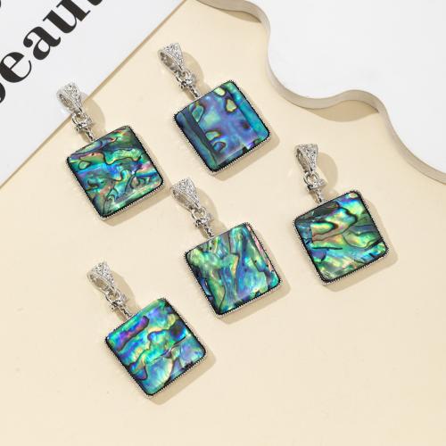 Natural Abalone Shell Pendants, Tibetan Style, with Abalone Shell, silver color plated, DIY, mixed colors, nickel, lead & cadmium free, 27x48mm, Sold By PC