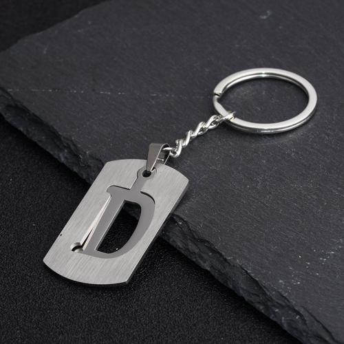 Bag Purse Charms Keyrings Keychains, 304 Stainless Steel, Vacuum Ion Plating, letters are from A to Z & DIY, more colors for choice, Sold By PC