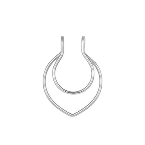 304 Stainless Steel Nose Clip, polished, Unisex, original color, 0.80x8mm, Sold By PC