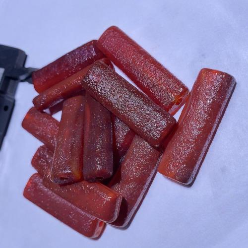 Natural Red Agate Beads, DIY, red, 7.50x12x40mm, 2PCs/Bag, Sold By Bag