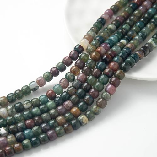 Natural Indian Agate Beads, Round, DIY, mixed colors, 7x8mm, Length:Approx 38 cm, Sold By PC