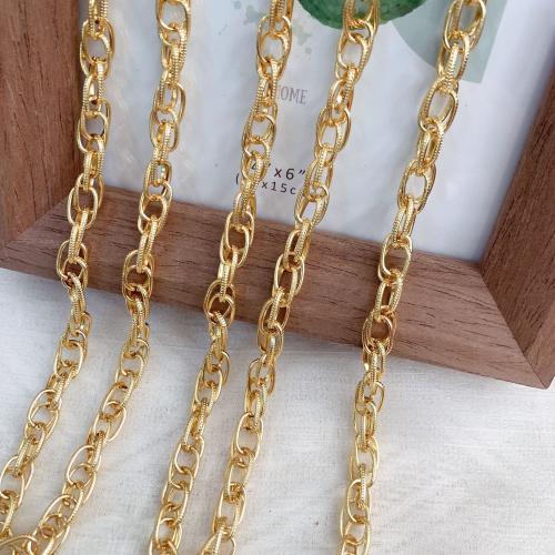 Brass Necklace Chain, gold color plated, DIY, nickel, lead & cadmium free, 10m/Bag, Sold By Bag