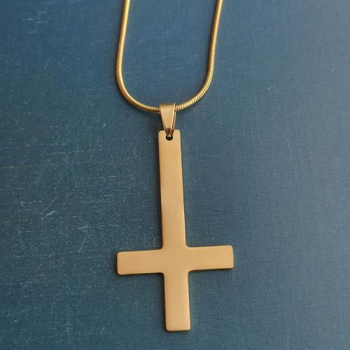 Titanium Steel Pendants, Cross, polished, DIY, 30x55mm, 10PCs/Bag, Sold By Bag