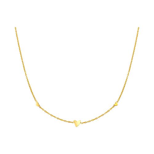 Collier de bijoux en acier inoxydable, Acier inoxydable 304, avec 5cm chaînes de rallonge, Placage, bijoux de mode & pour femme, doré, Longueur:40 cm, Vendu par PC