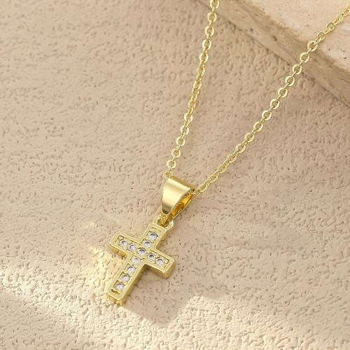 Cubic Zircon Micro Pave Brass Necklace, with 1.96 Inch extender chain, gold color plated, different styles for choice & micro pave cubic zirconia & for woman, Length:17.71 Inch, Sold By PC