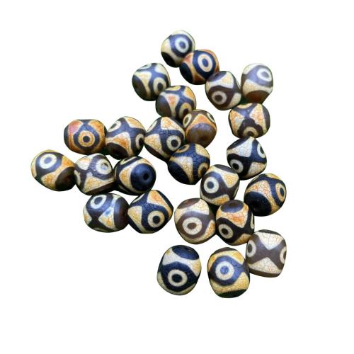 Natürliche Tibetan Achat Dzi Perlen, DIY, gelb, 15x14mm, verkauft von PC