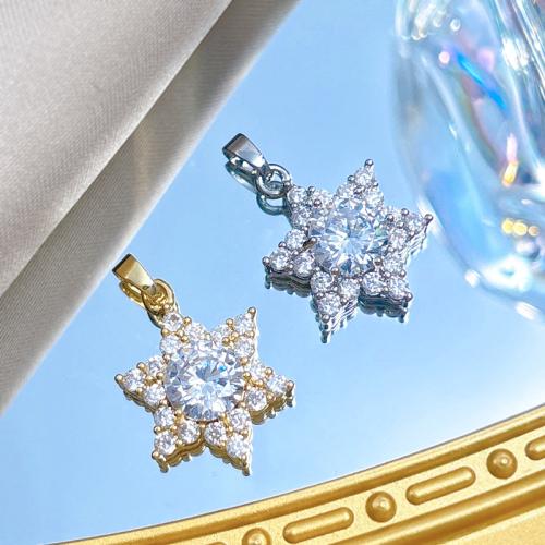 Cubic Zirconia Micro Pave Brass Pendant, Star, plated, DIY & micro pave cubic zirconia, more colors for choice, Sold By PC