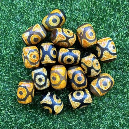 Natural Tibetan Agate Dzi Beads, Antique finish, DIY, orange, 12x16mm, Sold By PC