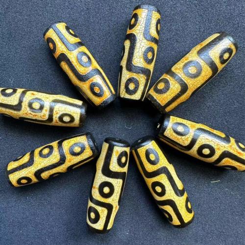 Natural Tibetan Agate Dzi Beads, Antique finish, DIY, orange, 40x14mm, Sold By PC