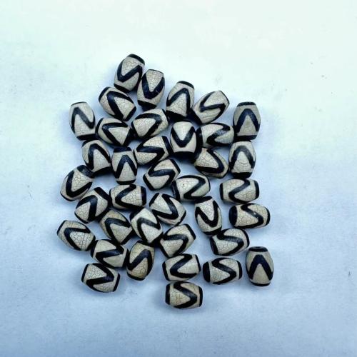 Natural Tibetan Agate Dzi Beads, DIY, black, 13x18mm, Hole:Approx 1.5mm, Sold By PC