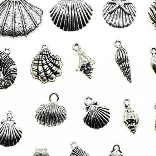 Tibetan Style Animal Pendants, plated, random style & DIY, 100G/Bag, Sold By Bag