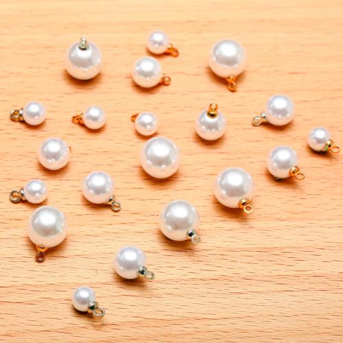 Plastic Pendants, Tibetan Style, with Plastic Pearl, plated, DIY, more colors for choice, 100PCs/Bag, Sold By Bag