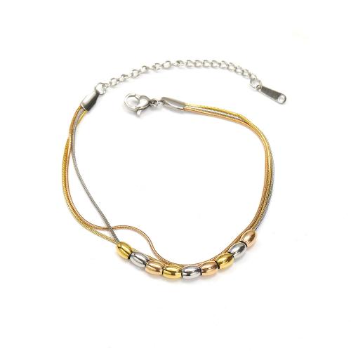 Stainless Steel Jewelry Bracelet, 304 Stainless Steel, Vacuum Ion Plating, for woman, more colors for choice, Sold By PC